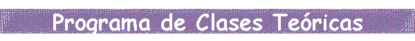 Programa de Clases Tericas