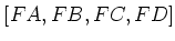$ [FA,FB,FC,FD]$