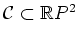 $ \mathcal C\subset\mathbb{R}P^2$