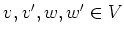 $ v,v',w,w'\in V$