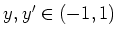 $ y,y'\in(-1,1)$