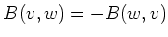$ B(v,w)=-B(w,v)$