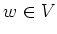$ w\in V$