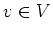 $ v\in V$