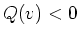 $ Q(v)<0$