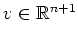 $ v\in\mathbb{R}^{n+1}$