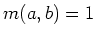 $ m(a,b)=1$