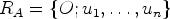 $ R_A=\{O;u_1,\dots ,u_n\}$