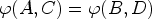 $ \varphi(A,C)=\varphi(B,D)$