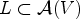 $ L\subset {\mathcal{A}}(V)$