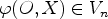 $ \varphi(O,X)\in V_n$