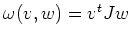 $ \omega(v,w)=v^tJw$