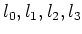 $ l_0,l_1,l_2,l_3$