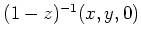 $ (1-z)^{-1}(x,y,0)$