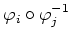 $ \varphi_i\circ\varphi_j^{-1}$