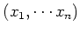 $ (x_1,\cdots x_n)$