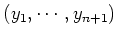 $ (y_1,\cdots ,y_{n+1})$