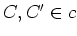 $ C,C'\in c$